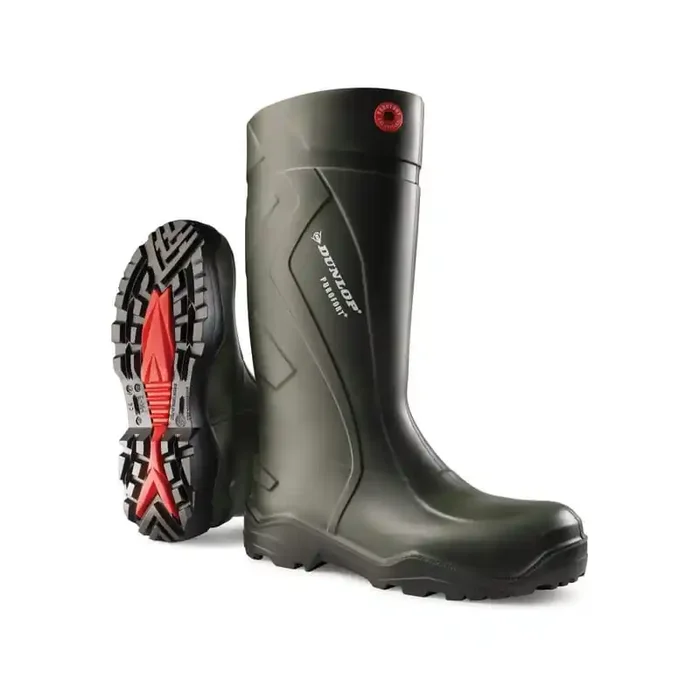 Botte verte avec embout en acier taille 45 DUNLOP C76293345