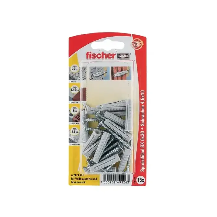Cheville et vis FISCHER SX630SK