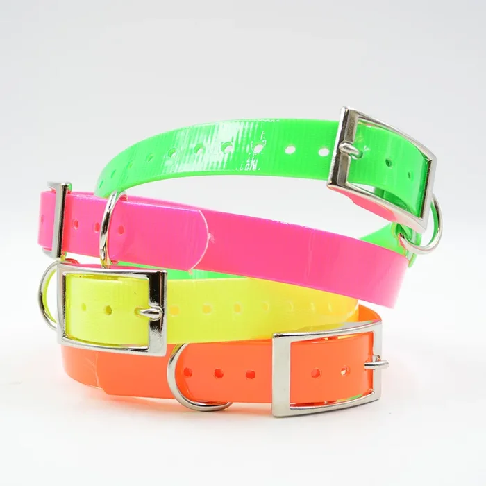 Collier biothane jaune