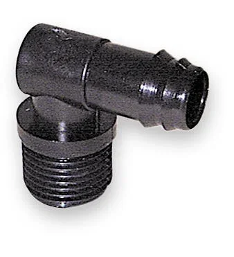 Coude cannelé 20 mm x 3/4&Prime; mâle
