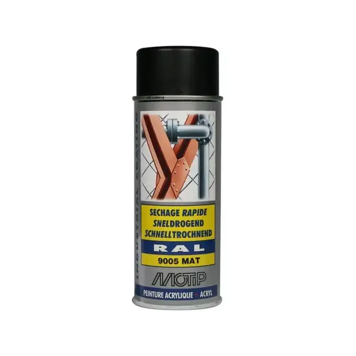 Peinture spray noir foncé MOTIP 07238