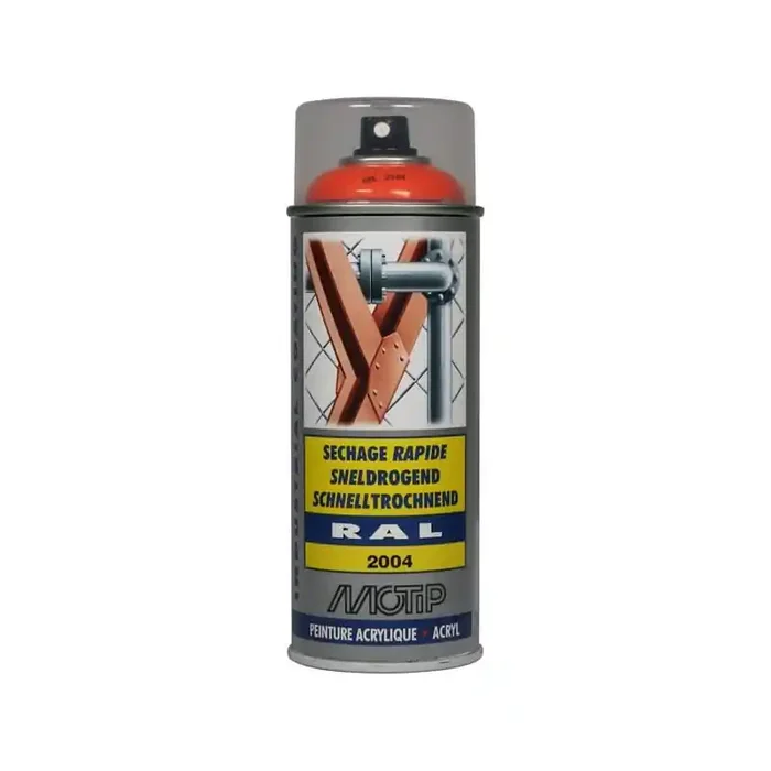Peinture spray orangé pur MOTIP 07007
