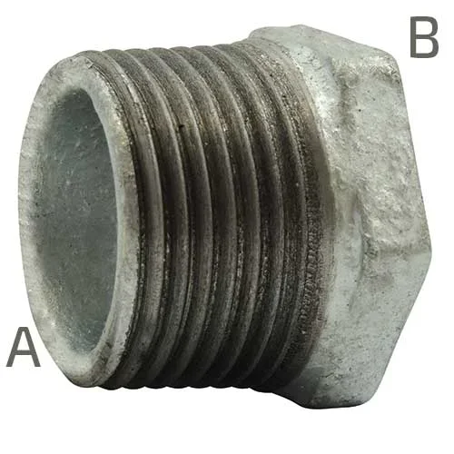 Réduction galva 1&Prime; 1/2 x 1&Prime; mâle/femelle