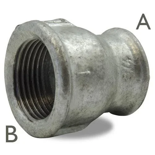 Réduction galva 2″ x 1″1/4 femelle/femelle