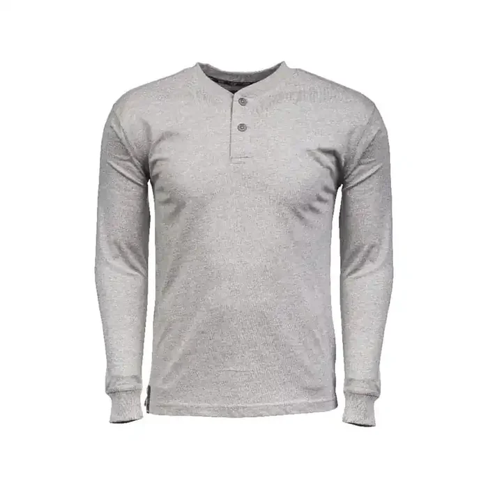 Tee-shirt ML boutons gris chiné 2XL UNIVERSEL KW207811066056