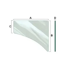 VITRE INFERIEUR DE CABINE