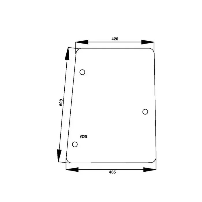 Vitre latérale UNIVERSEL D3406669