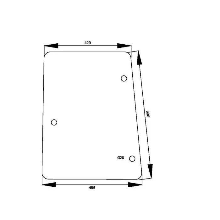 Vitre latérale UNIVERSEL D3406670